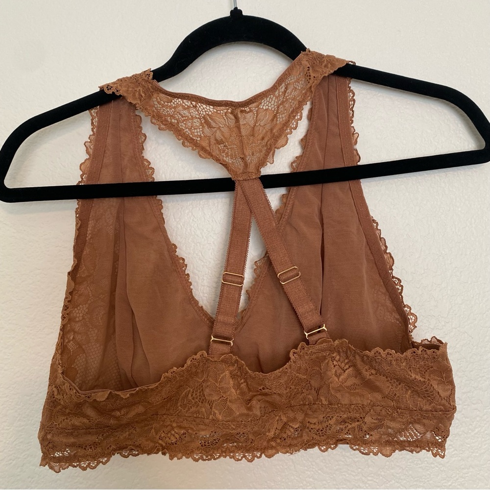 Savage X Fenty Brown Lace Triangle Bralette - Picture 3 of 4